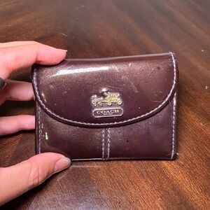 Coach Brown Leather Key Card Holder